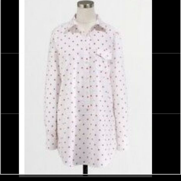 J Crew Polka Dot Tunic Size Med - Picture 1 of 4